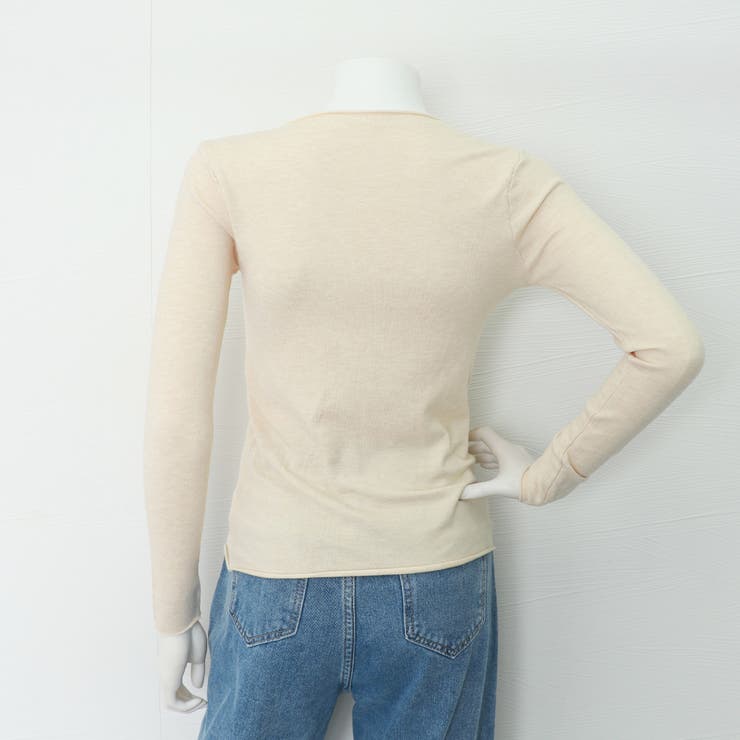 無地ニットトップス Vネック レディース | Miniministore | 詳細画像16 