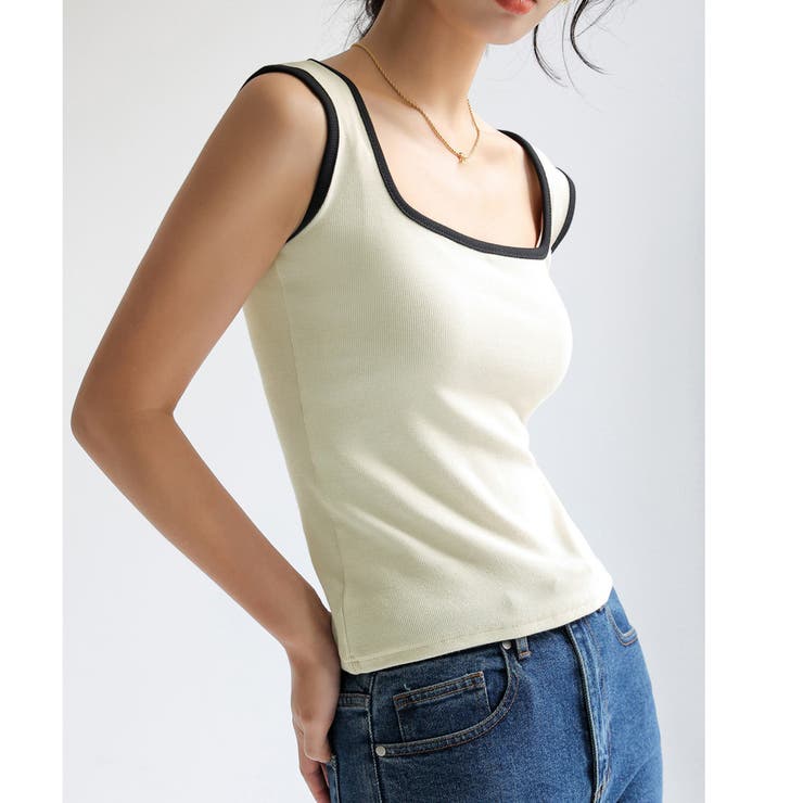 タンクトップ スクエアネック 韓国 夏服 | Miniministore | 詳細画像6 