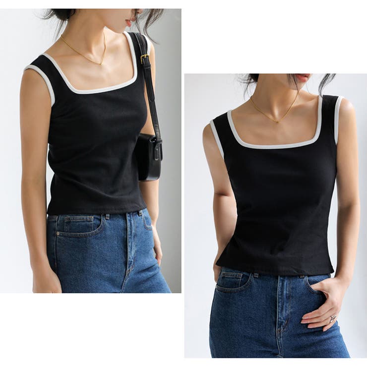 タンクトップ スクエアネック 韓国 夏服 | Miniministore | 詳細画像9 