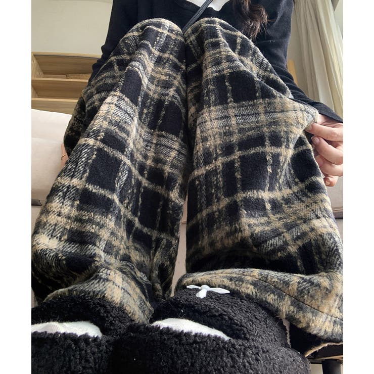 ワイドパンツ チェック柄 レディース | Miniministore | 詳細画像9 