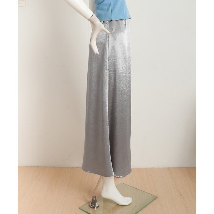 サテンスカート ロングスカート 無地 | Miniministore | 詳細画像21 