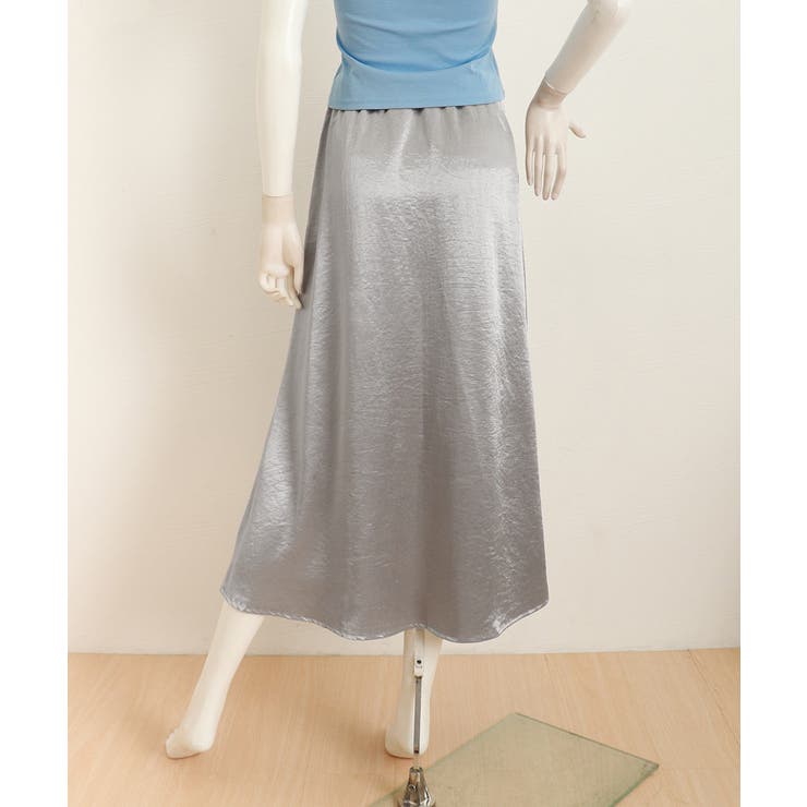 サテンスカート ロングスカート 無地 | Miniministore | 詳細画像22 