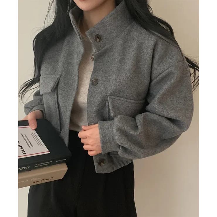 ショート丈ジャケット レディース 無地[品番：II000012976