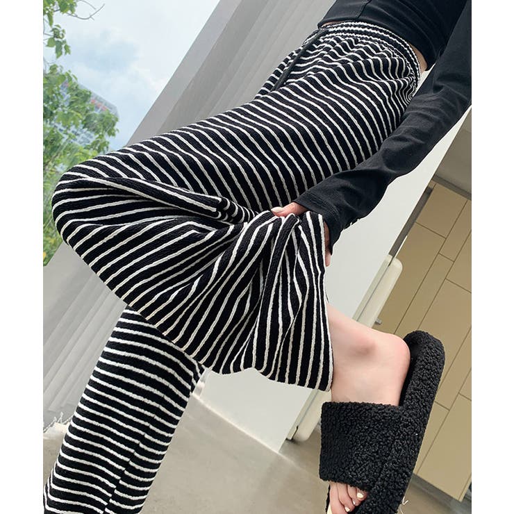 イージーパンツ ロング丈 ボーダー 新作 | Miniministore | 詳細画像12 