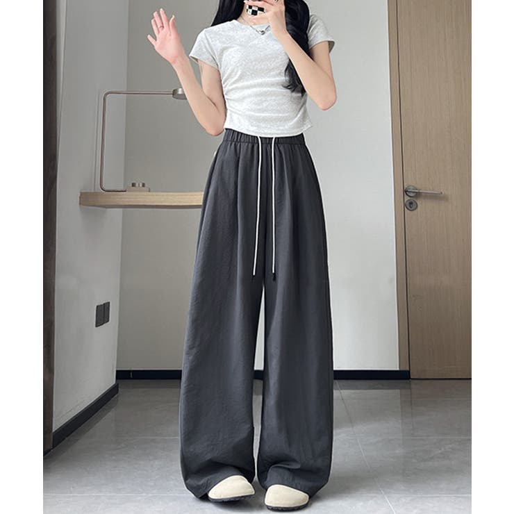 ワイドパンツ ハイウエスト リラックス | Miniministore | 詳細画像7 