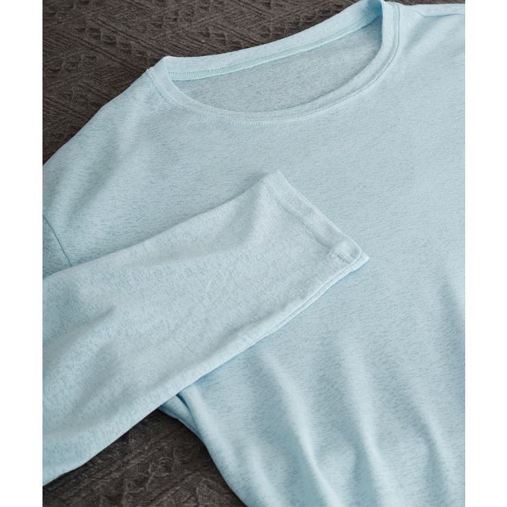 Tシャツ アシメデザイン 長袖 透け感夏 | Miniministore | 詳細画像17 