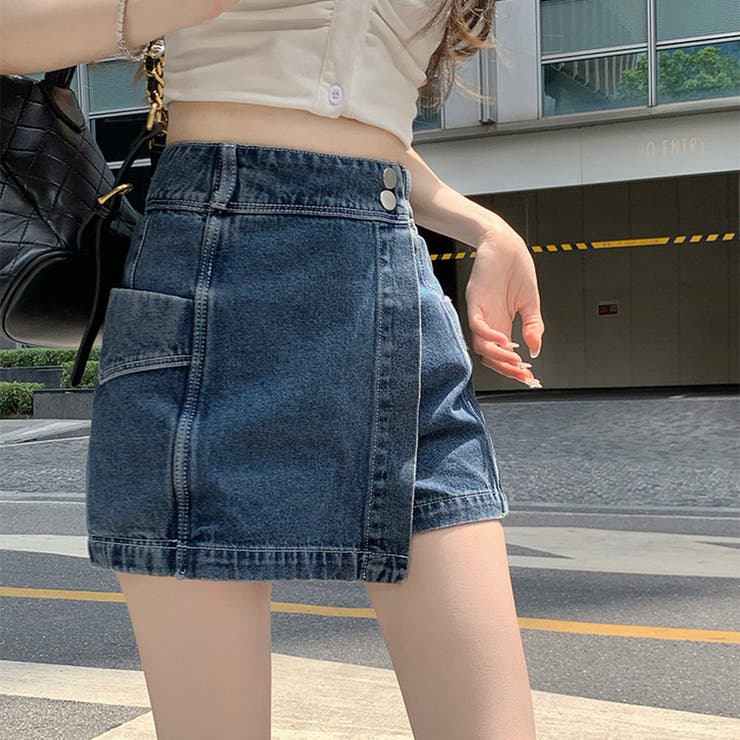 人気スポー新作 ボタンスカパン デニム ショートパンツ[品番：II000010187 パンツ