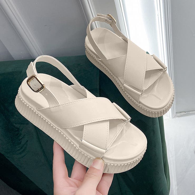 厚底 クロスベルト サンダル  レディース[品番：II000008552]｜Miniministore（ミニミニストア）のレディースファッション通販｜SHOPLIST（ショップリスト）