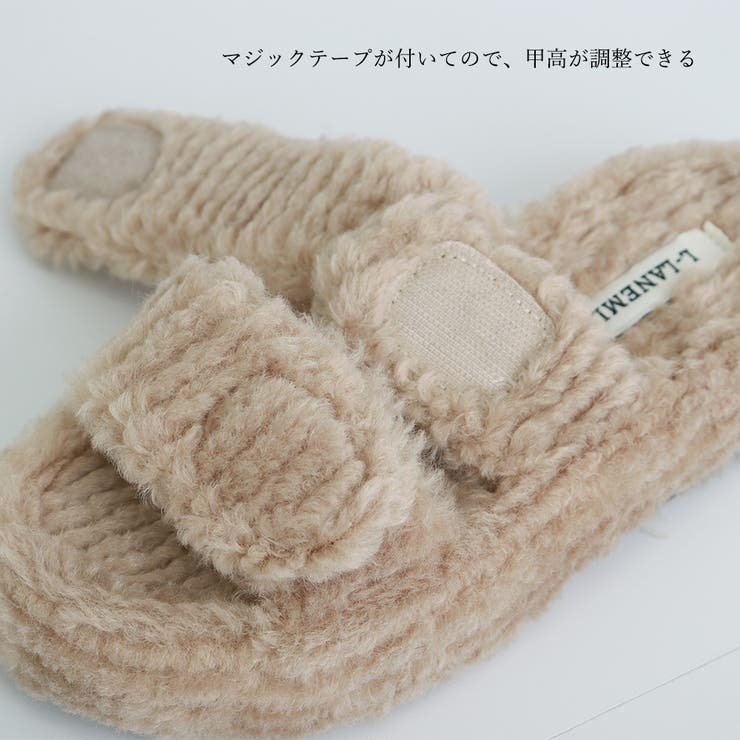 ファーサンダル レディース 厚底スリッパ[品番：II000011096