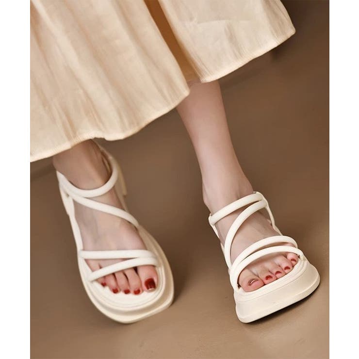 厚底 ストラップサンダル 韓国風 美脚 | Miniministore | 詳細画像12 