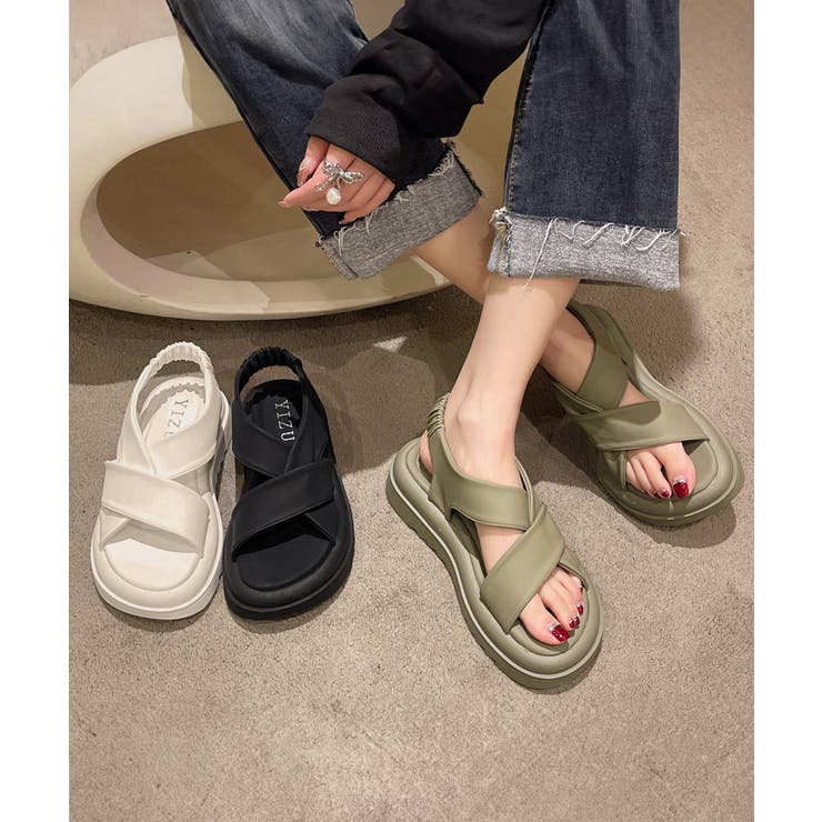 厚底サンダル クロスベルト 韓国 夏靴 | Miniministore | 詳細画像12 