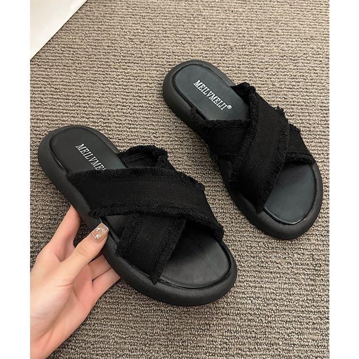 ミュールサンダル クロスベルト 美脚 | Miniministore | 詳細画像12 