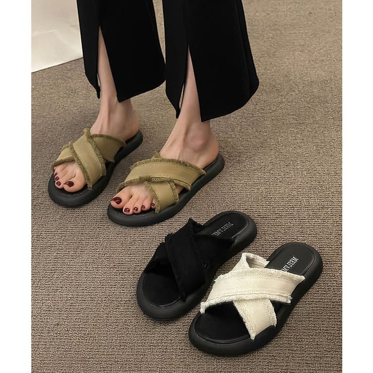 ミュールサンダル クロスベルト 美脚 | Miniministore | 詳細画像2 