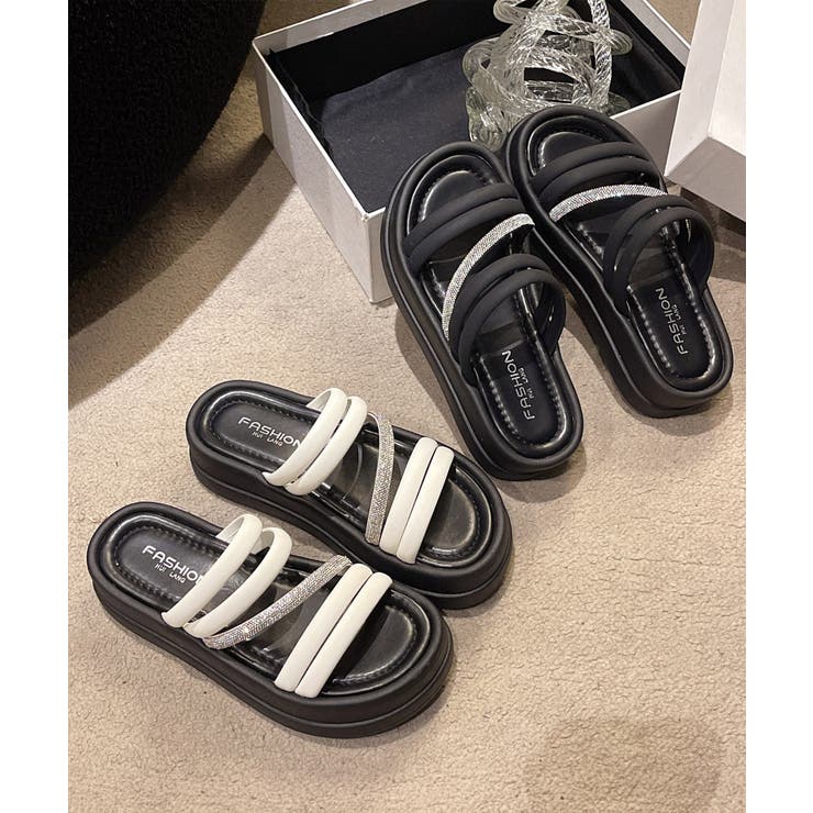 厚底サンダル ミュールサンダル 韓国風夏 | Miniministore | 詳細画像12 