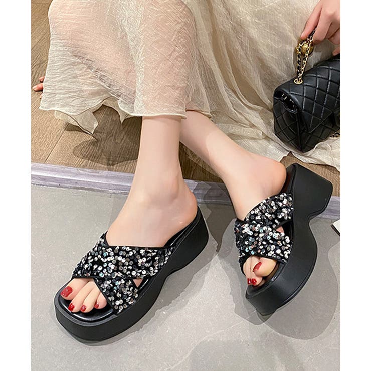 厚底サンダル ミュールサンダル 夏 美脚 | Miniministore | 詳細画像6 