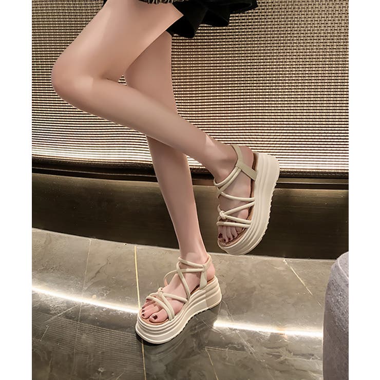厚底 ストラップサンダル 美脚 夏靴 | Miniministore | 詳細画像11 