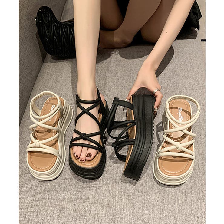 厚底 ストラップサンダル 美脚 夏靴 | Miniministore | 詳細画像14 