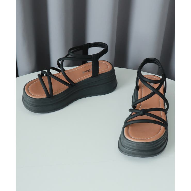 厚底 ストラップサンダル 美脚 夏靴 | Miniministore | 詳細画像17 