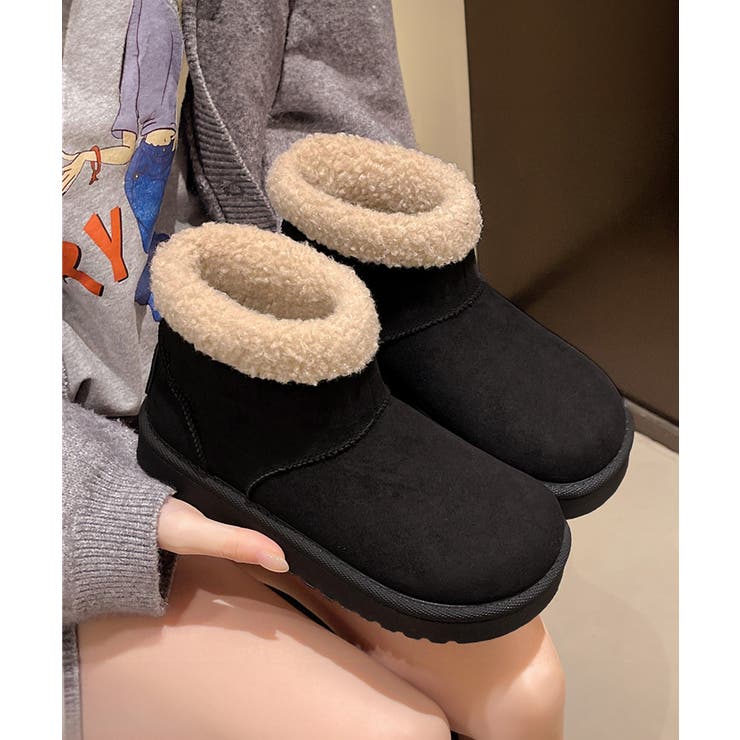 ムートンブーツ 厚底無地 ショートブーツ | Miniministore | 詳細画像10 