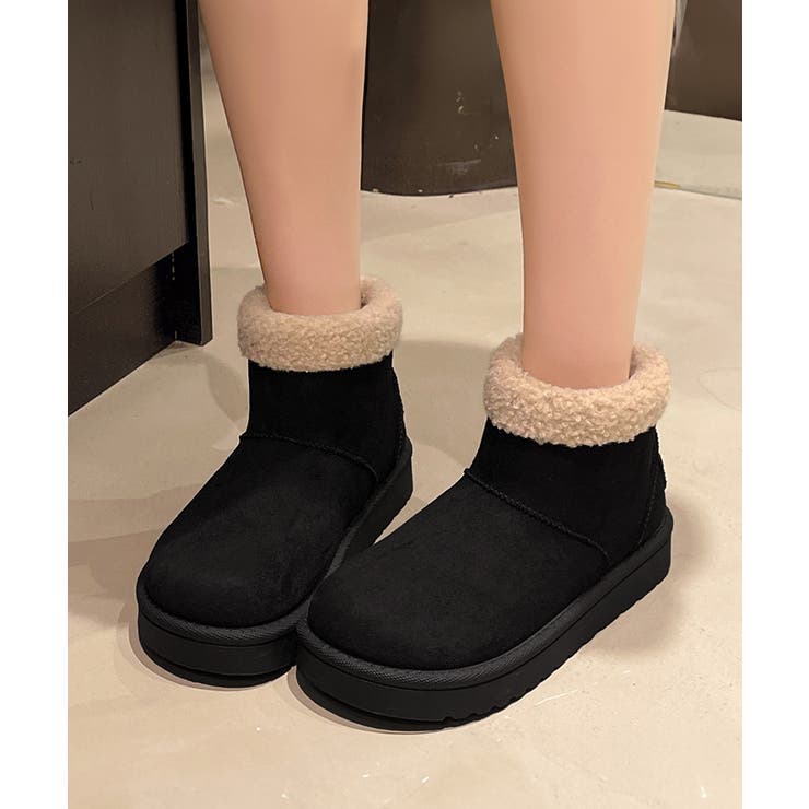 ムートンブーツ 厚底無地 ショートブーツ | Miniministore | 詳細画像11 