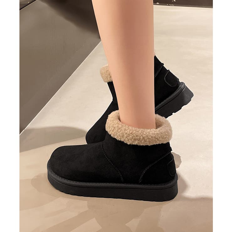 ムートンブーツ 厚底無地 ショートブーツ | Miniministore | 詳細画像13 