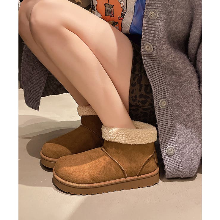 ムートンブーツ 厚底無地 ショートブーツ | Miniministore | 詳細画像2 