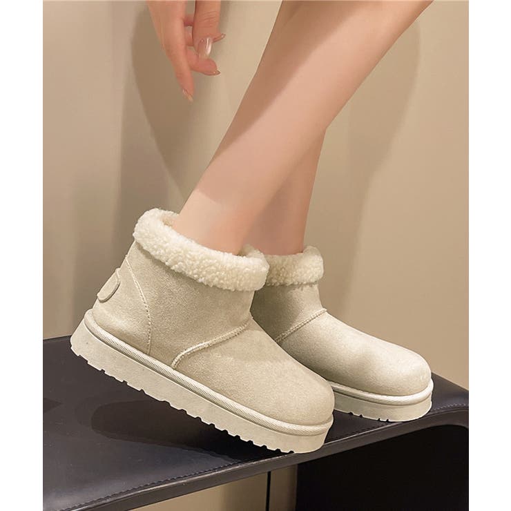 ムートンブーツ 厚底無地 ショートブーツ | Miniministore | 詳細画像6 