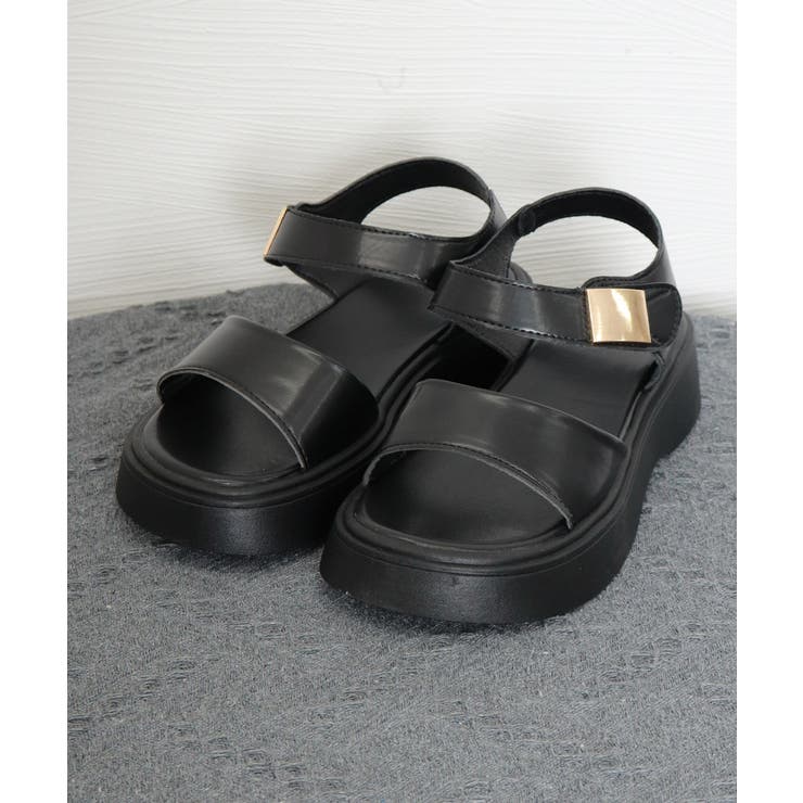 厚底 ベルクロサンダル 美脚 韓国風夏靴 | Miniministore | 詳細画像16 