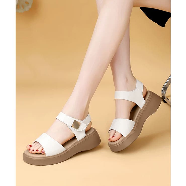 厚底 ベルクロサンダル 美脚 韓国風夏靴 | Miniministore | 詳細画像5 