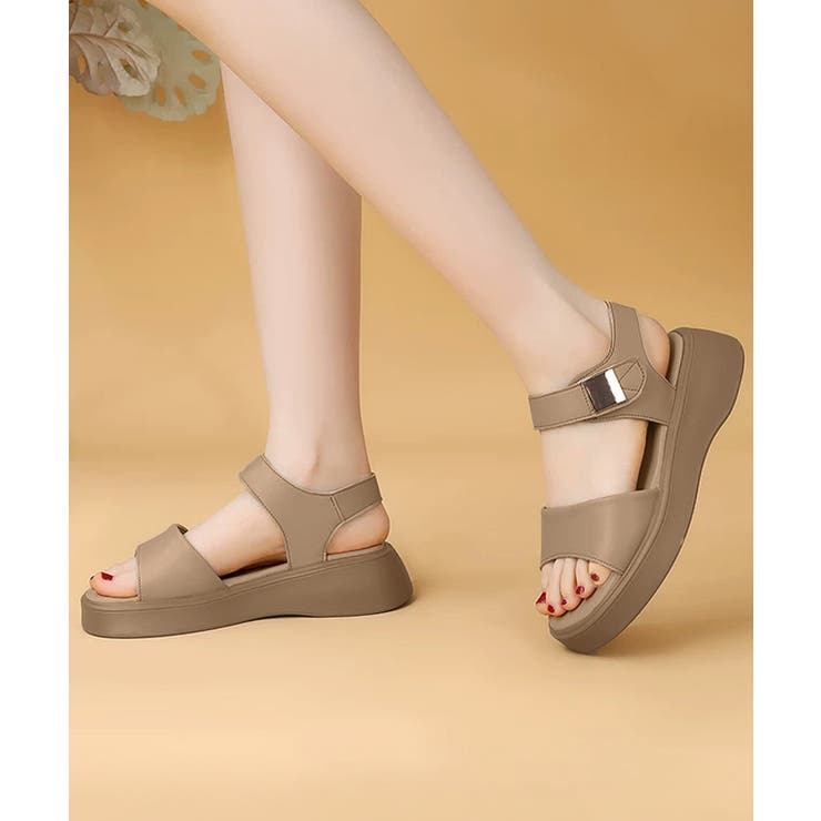 厚底 ベルクロサンダル 美脚 韓国風夏靴 | Miniministore | 詳細画像8 