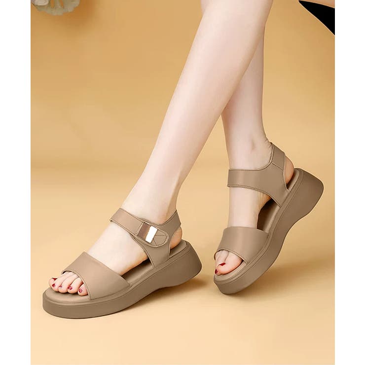 厚底 ベルクロサンダル 美脚 韓国風夏靴 | Miniministore | 詳細画像9 