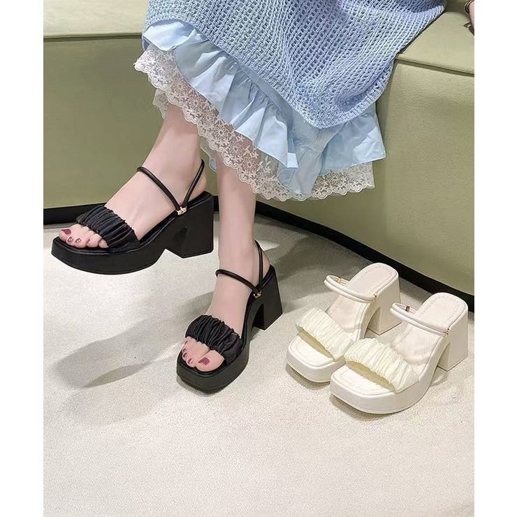 厚底サンダル ボリュームソール 美脚夏靴 | Miniministore | 詳細画像13 
