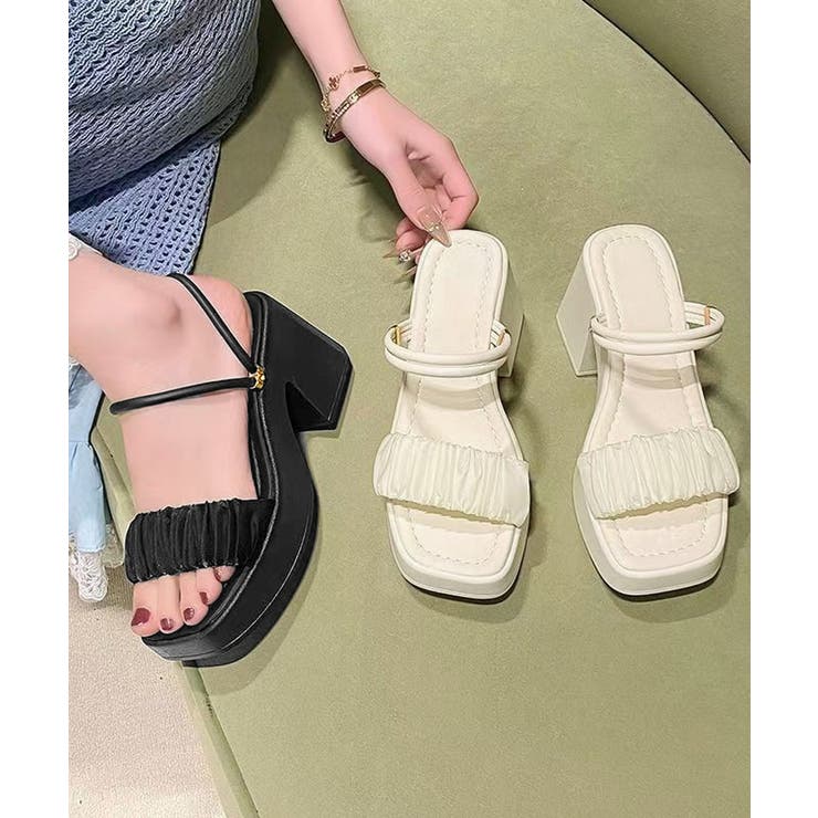 厚底サンダル ボリュームソール 美脚夏靴 | Miniministore | 詳細画像14 