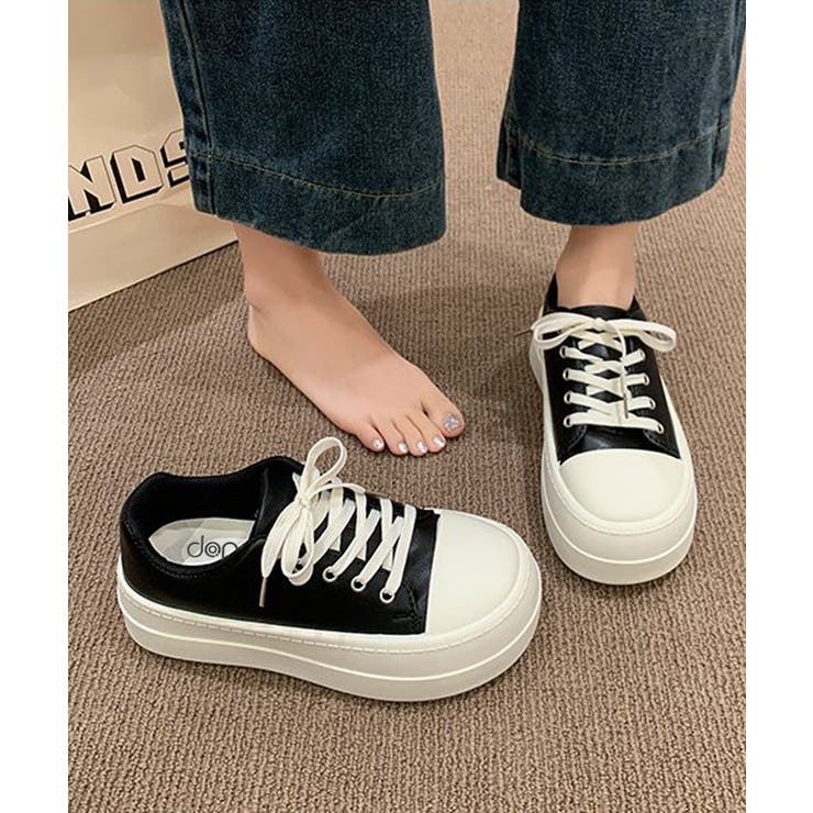 厚底スニーカー レースアップ靴 美脚脚長 | Miniministore | 詳細画像19 