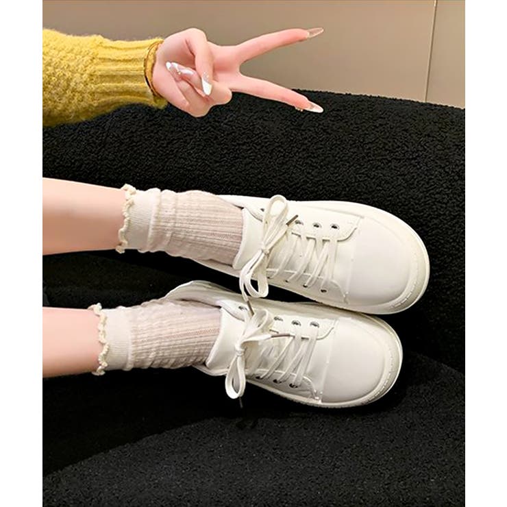 厚底スニーカー レースアップ靴 美脚脚長 | Miniministore | 詳細画像8 
