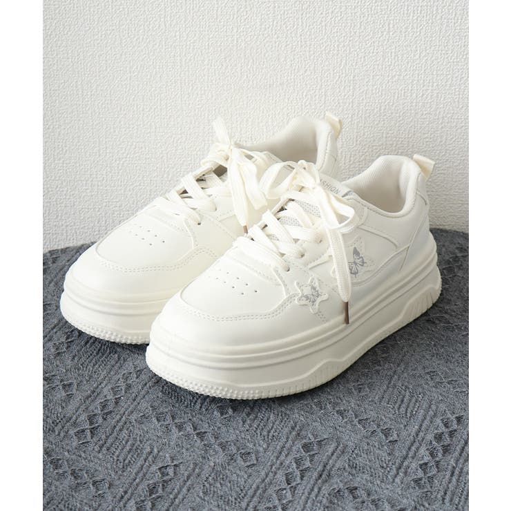 厚底スニーカー 星モチーフ 可愛い蝶々 | Miniministore | 詳細画像13 