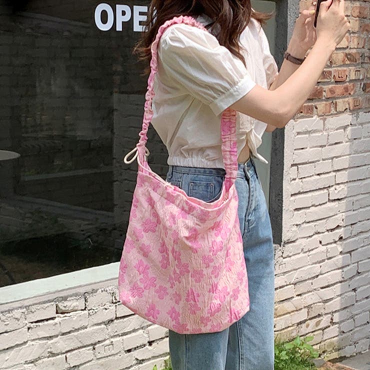花柄トートバッグ ショルダーバッグ 軽量[品番：II000010289