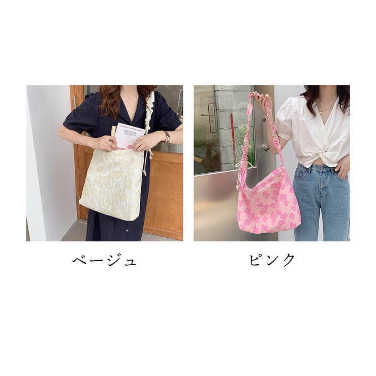 花柄トートバッグ ショルダーバッグ 軽量[品番：II000010289