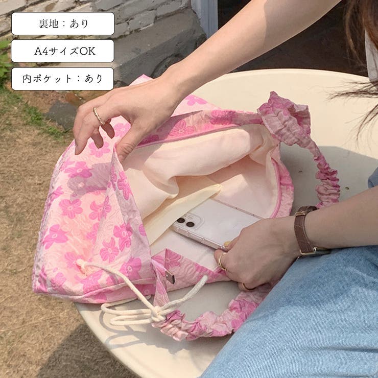 花柄トートバッグ ショルダーバッグ 軽量 | Miniministore | 詳細画像3 