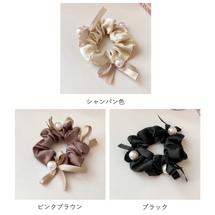 シュシュ ヘアゴム 韓国 蝶結び 3色 | Miniministore | 詳細画像2 