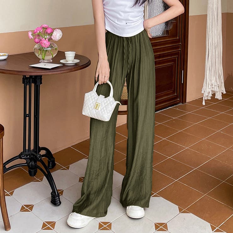 リラックス ロングパンツ 綿麻パンツ薄手 | Miniministore | 詳細画像10 