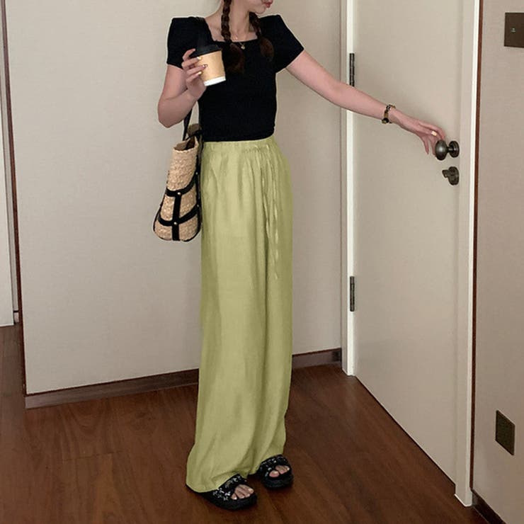 リラックス ロングパンツ 綿麻パンツ薄手 | Miniministore | 詳細画像12 