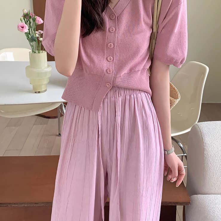 リラックス ロングパンツ 綿麻パンツ薄手 | Miniministore | 詳細画像15 