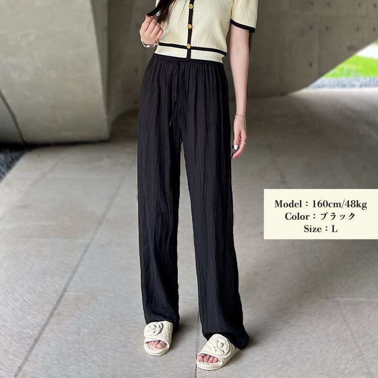 リラックス ロングパンツ 綿麻パンツ薄手 | Miniministore | 詳細画像5 