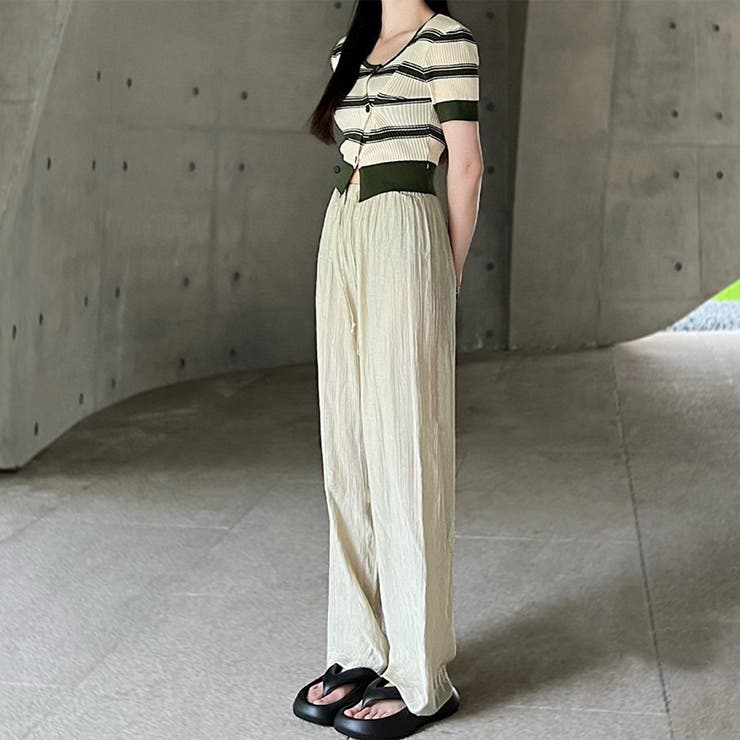 リラックス ロングパンツ 綿麻パンツ薄手 | Miniministore | 詳細画像6 