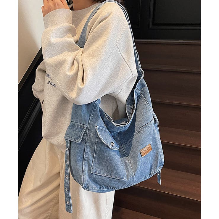 デニム ショルダーバッグ A4 大容量 | Miniministore | 詳細画像2 