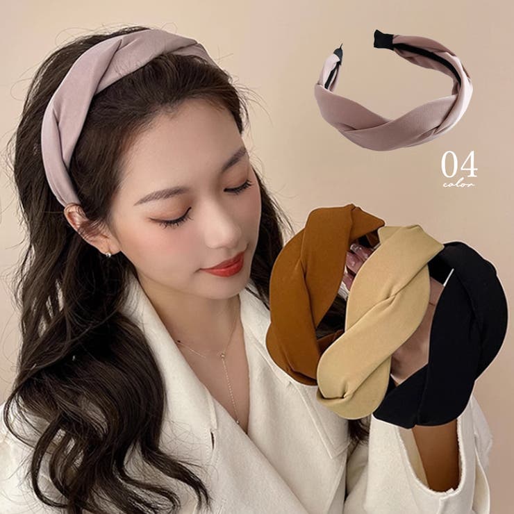 編みカチューシャ ツイスト 韓国風 | Miniministore | 詳細画像1 