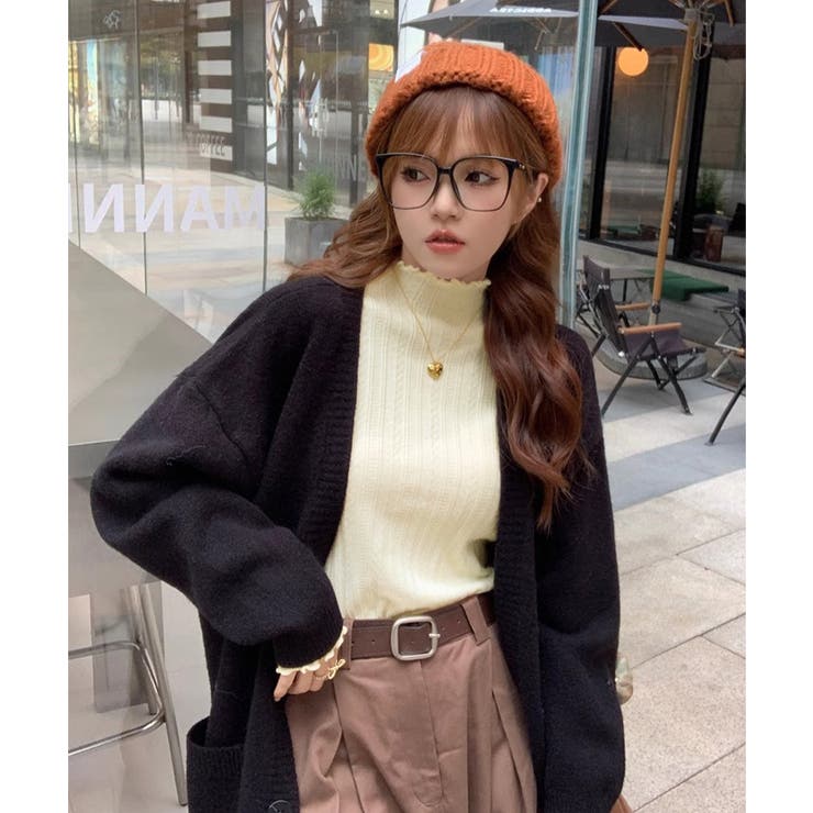 ニットソー 長袖 プチハイネック 韓国風 | Miniministore | 詳細画像4 