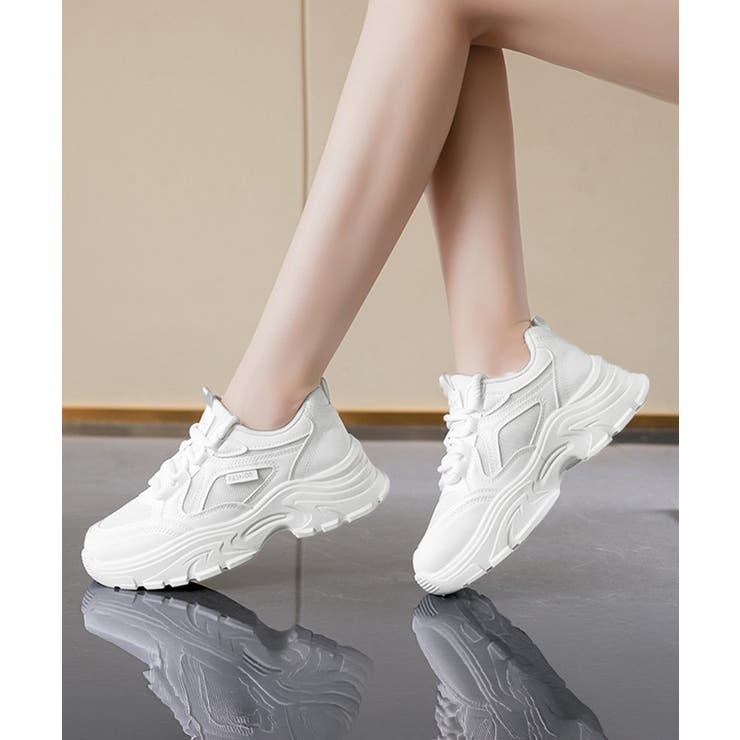 厚底スニーカー 美脚 メッシュ靴韓国風 | Miniministore | 詳細画像3 
