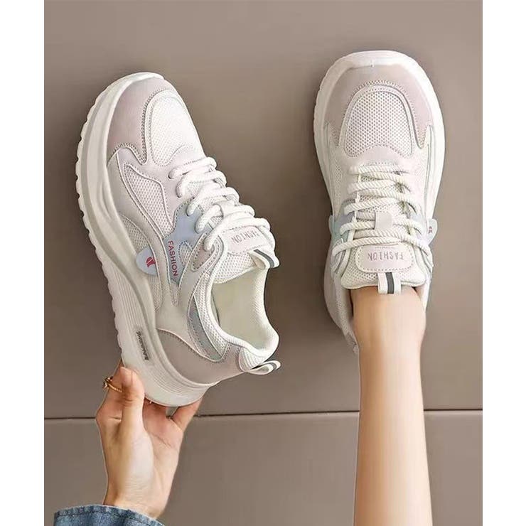 厚底スニーカー 韓国風配色 ローカット | Miniministore | 詳細画像10 